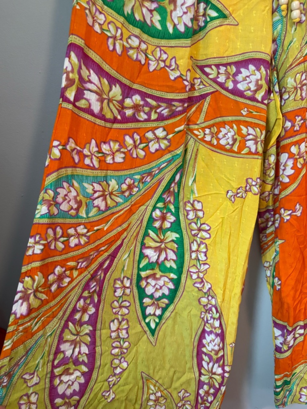 Haute Hippie Orange & Yellow Palazzo Pants XL - Picture 3 of 7